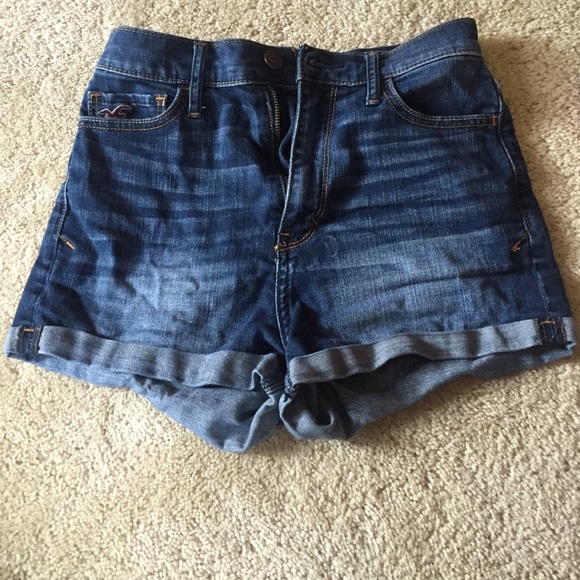 High waisted denim shorts