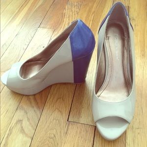 Peep toe wedges by: BCBGeneration