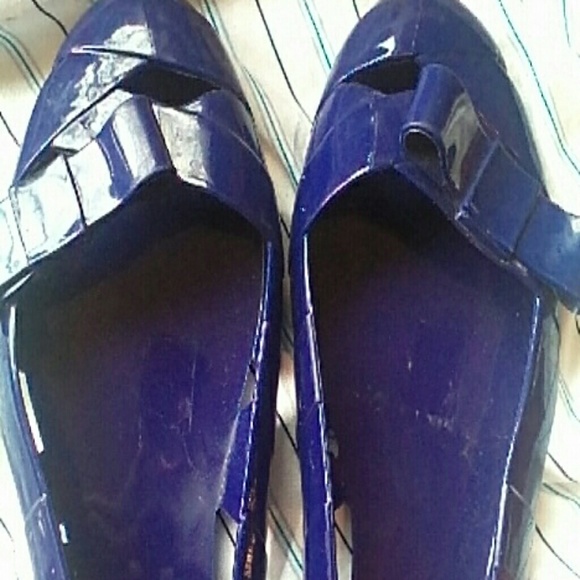 STEVE MADDEN JELLY SHOES BOW ON FRONT PURPLE - Picture 2 of 4
