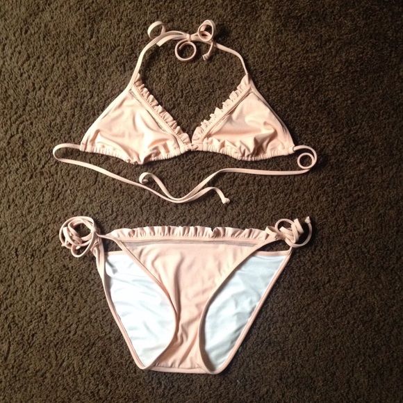 Victoria Secret Peach String Bikini Size M