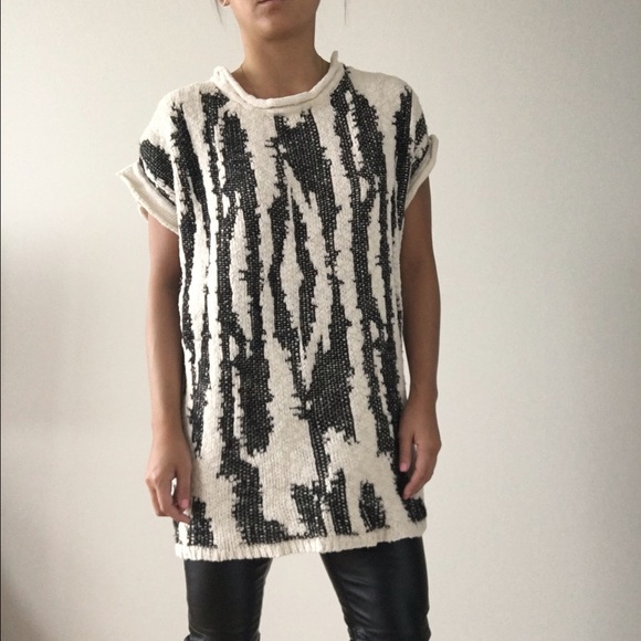 Knit sweater tunic