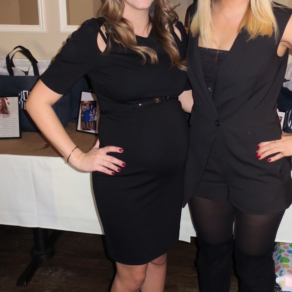 Black Marciano Dress with belt