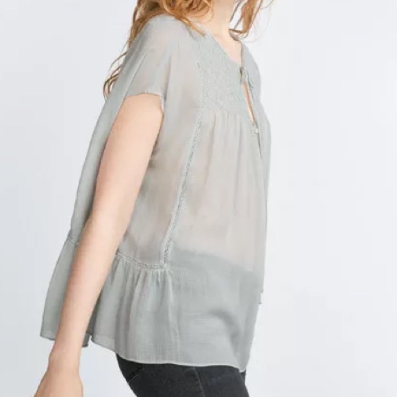 Zara blue/gray tunic - Picture 3 of 5