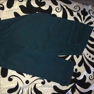 Teal flying monkey skinny jeans