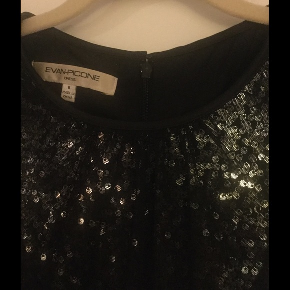Evan Piccone black, sequin, cocktail dress, size 6 - Picture 2 of 4
