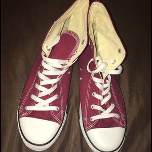 Burgundy Converse Hi-Tops