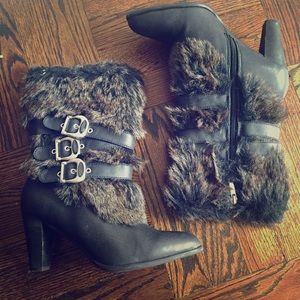 Faux fur boots