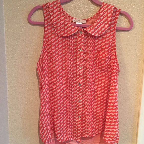 Free People Orange Blouse