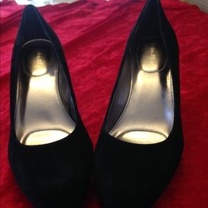 Calvin Klein black suede heels, size 8