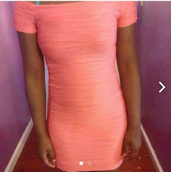 Riddle peach dress