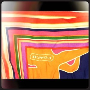 Colorful and trendy Coach scarf!