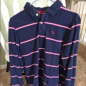 Abercrombie Fitch Men's Med Muscle Long S Collar