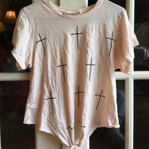 Altar'd State Cross Crop Top Size Small