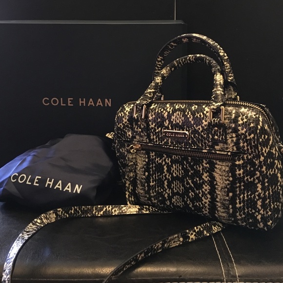 Cole Haan Crossbody Small Duffle Tote, Snakeskin