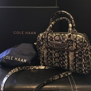 Cole Haan Crossbody Small Duffle Tote, Snakeskin