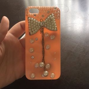 iPhone 5/5s orange bow case
