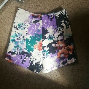 Watercolor Hight waisted shorts