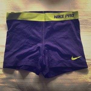 Nike pro dri fit spandex shorts