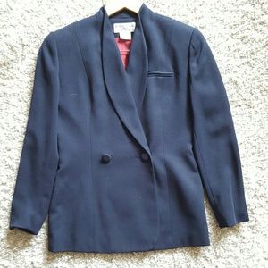 Saville navy blue petite size 2-piece suit