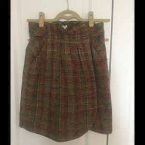 Anthropologie Tweed Tulip Skirt Size 6, Multi