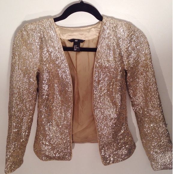 H&M Gold Sequined Blazer