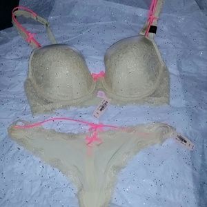 NWT matching Victoria's Secret bra and panty set