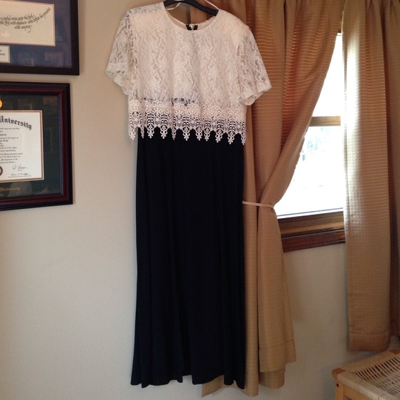 Black and White Lace Dress