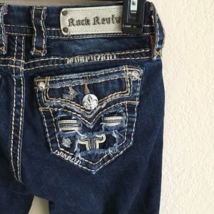 🎀ONE DAY SALE🎀Rock Revival Destructed Jeans