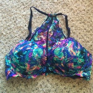 PINK date racer back push up bra