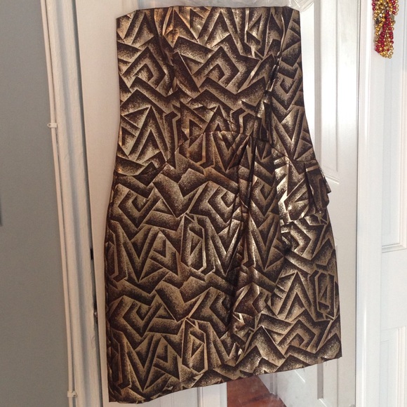 Gold brocade dress