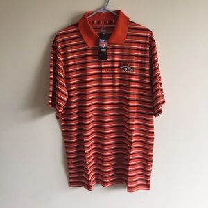 NWT Denver Broncos Striped Polo