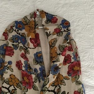 Orvis floral cardigan