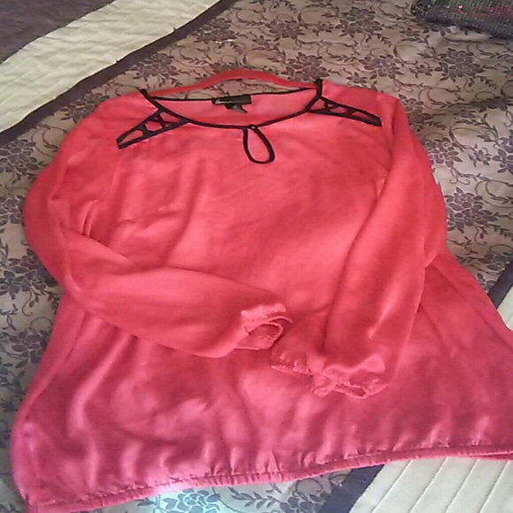 Pink silky shirt