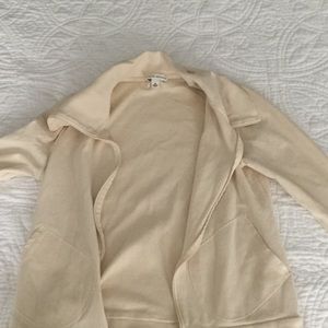 Banana Republic cream zip up cardigan