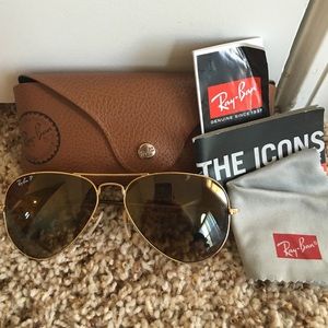 Authentic Ray-Ban Aviator Polarized Sunglasses