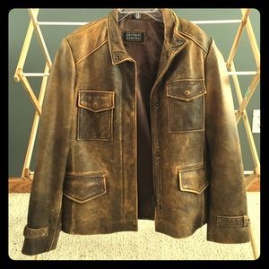 Beautiful brown leather jacket
