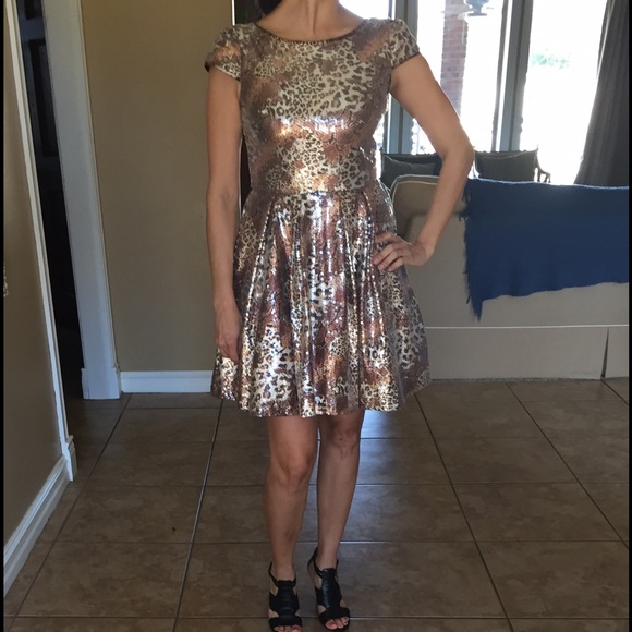 Betsey Johnson Dresses & Skirts - Leopard Sequin Dress