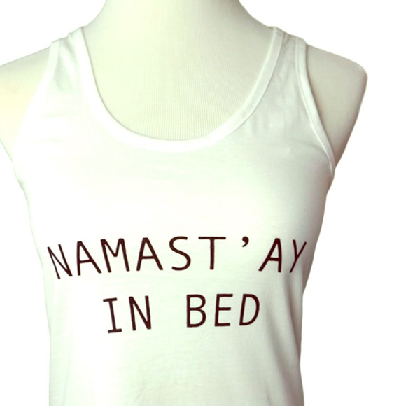 ❗️Namast'ay IN BED Tank T Shirt - Picture 2 of 2