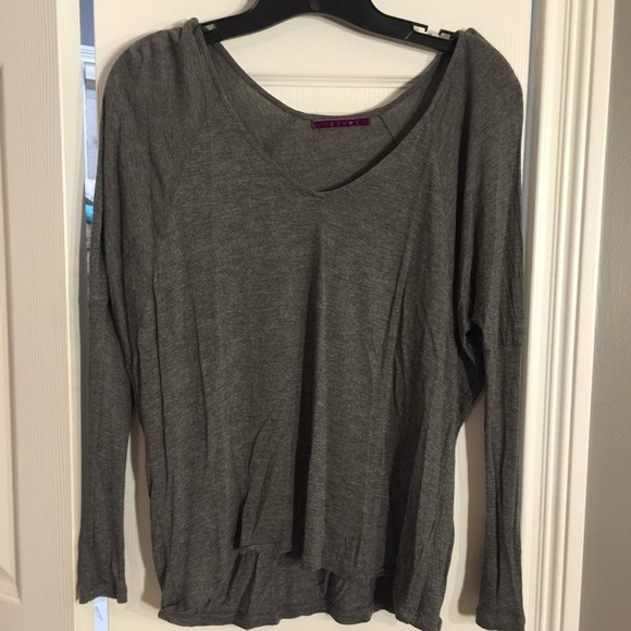 Velvet long sleeve top