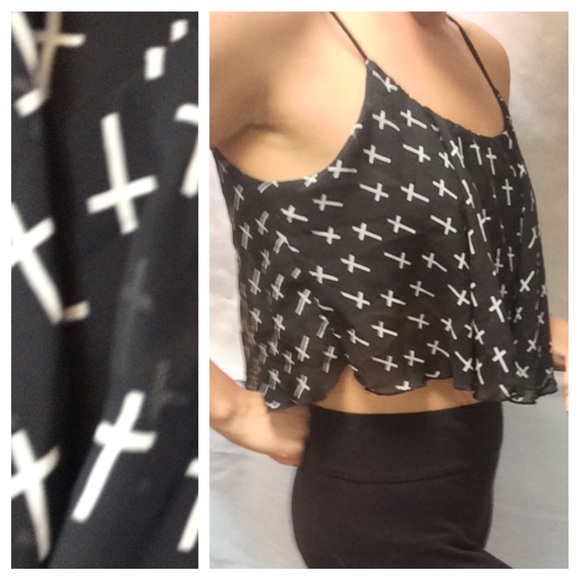 Cross crop top