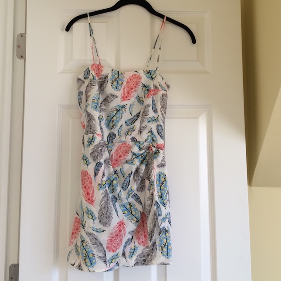 Feather Print Romper