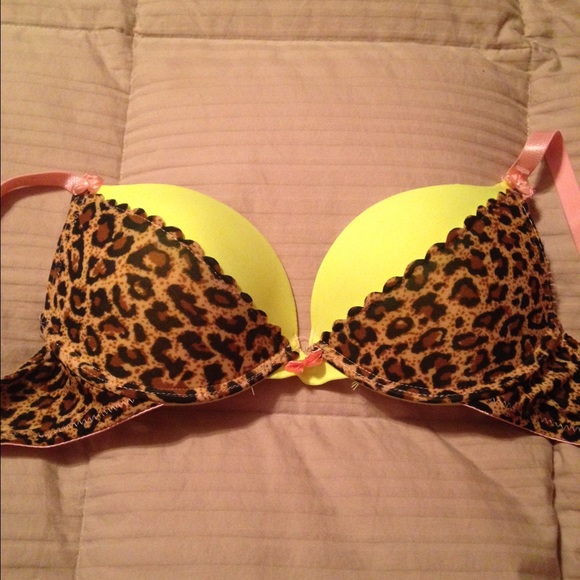 Cheetah and neon bra!