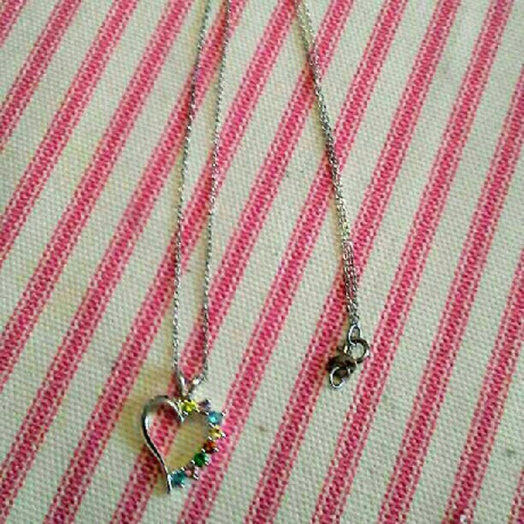 Multistone Heart Necklace