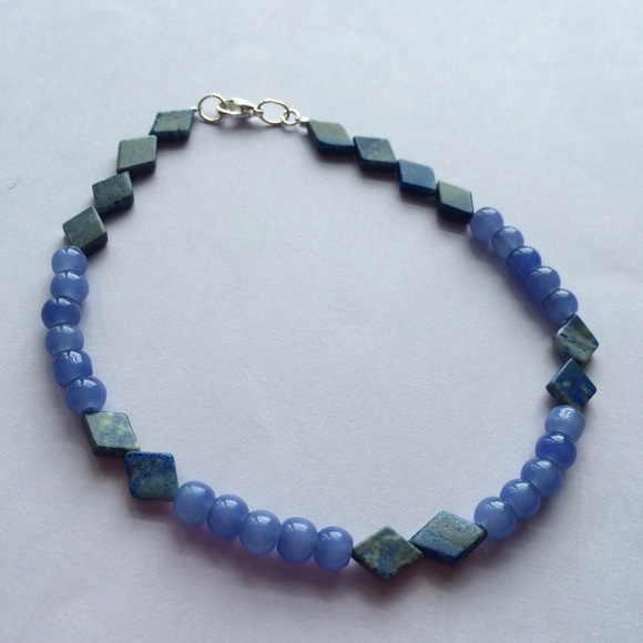 Pretty Purple Beaded Ankle Bracelet