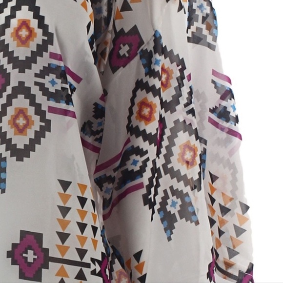 Geometric chiffon cardigan🔆 - Picture 4 of 4