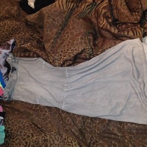 A tank top dress with zip up back an side pockets