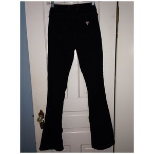 Black GUESS Skinny Boot Cut Jeans