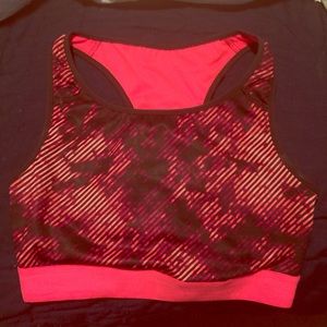 Old Navy Pink & Black Retro Sports Bra