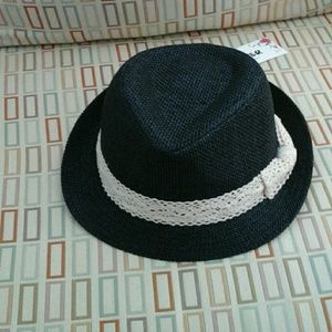hatter Accessories - Fedora with crochet bow hatter Accessories - Fedora with crochet bow