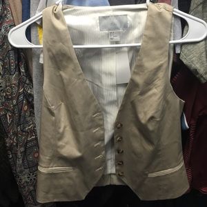 Button down tan vest